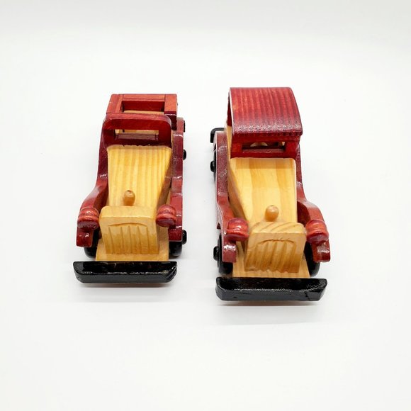 Vintage Small Wooden Cars Handmade Crafted Wood Collectible - Picture 8 of 8